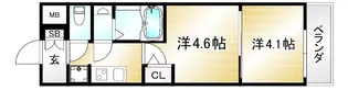 エステムコート京都二条【702号室】の間取り
