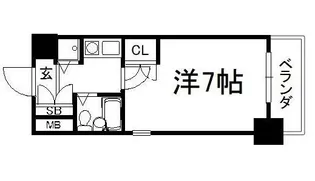 ジョイフル紫野【9階】の間取り
