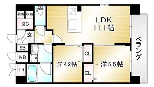 LiveCasa千本今出川【7階】の間取り