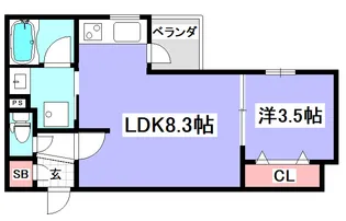 ウェルスクエア京都智恵光院【1階】の間取り