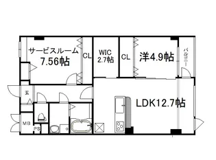 IRORIE【504号室】の間取り