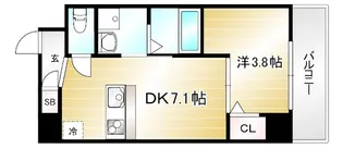 「ウインズコート京都西陣」【7階】の間取り
