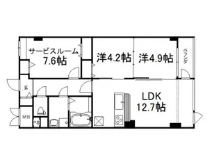 IRORIE【302号室】の間取り