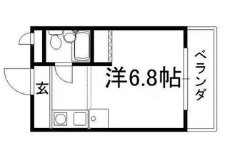 メゾン市川壱番館【208号室】の間取り