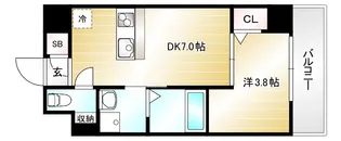「ウインズコート京都西陣」【3階】の間取り
