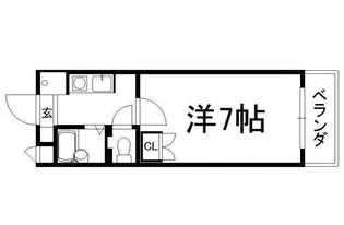 スカイハイツ三山木【105号室】の間取り