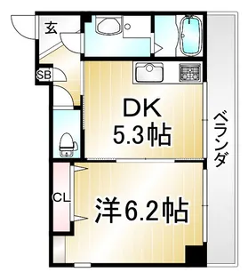 グリーンヒル塔ノ段【2階】の間取り