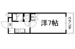 スカイハイツ三山木【508号室】の間取り