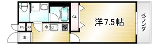 ウェルスクエア千本下長者【4階】の間取り