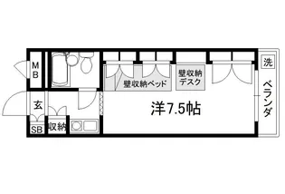 セレーネ田辺Ⅲ-A【204号室】の間取り