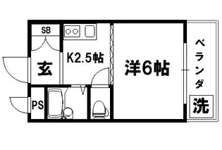 メゾン市川壱番館【203号室】の間取り