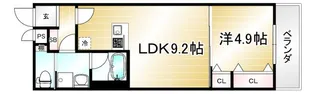 ウェルスクエア千本下長者【4階】の間取り