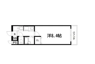 元土御門【4階】の間取り