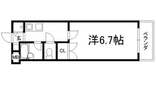 ハーベストコート二条【3階】の間取り