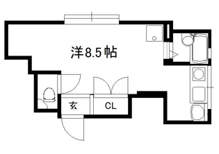 ヴィラ興戸【100号室】の間取り