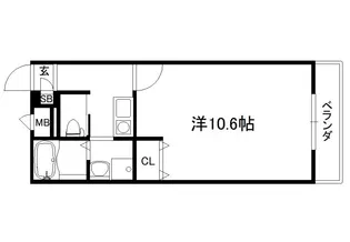 アンプルールチェリー【203号室】の間取り