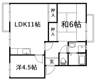 フレグランス祝園【205号室】の間取り