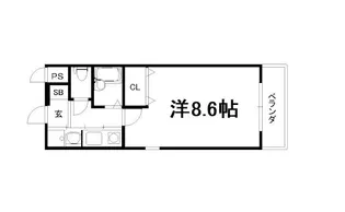 元土御門【4階】の間取り