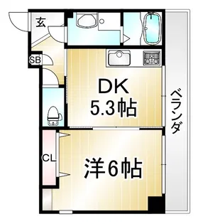 グリーンヒル塔ノ段【302号室】の間取り