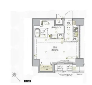 ベルシード王子【9階】の間取り