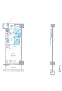 ジェノヴィアお花茶屋IIスカイガーデン【7階】の間取り