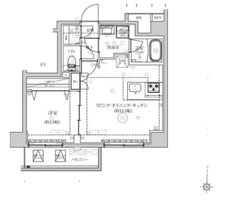 ベルシードアルファ押上イースト【501号室】の間取り