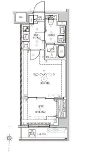 ベルシードアルファ押上イースト【203号室】の間取り