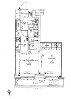 プレール・ドゥーク蔵前II【1402号室】の間取り
