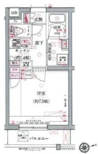 ジュイールパルフェ西新井【109号室】の間取り