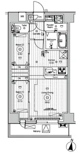 メイクスアート五反野【2階】の間取り