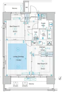 フュージョナル王子ハイズ【406号室】の間取り