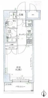 エルヴィエントアース武蔵関公園【503号室】の間取り