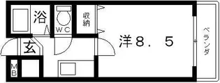 マンションフルール【203号室】の間取り