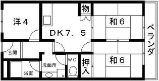 エステートハイツ【104号室】の間取り