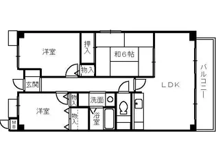 クレアール小松里【402号室】の間取り