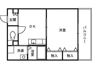 カーサ福田【2階】の間取り