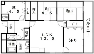 プリムローズ岸和田【105号室】の間取り