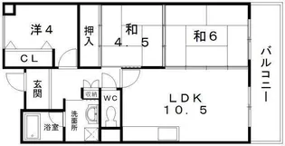 プリムローズ岸和田【3階】の間取り