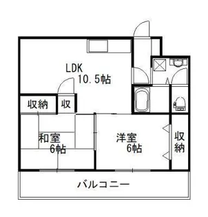 エアリーズ上野【206号室】の間取り
