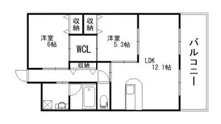 ボナールD.K【5階】の間取り