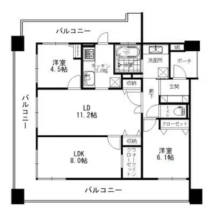 セレッソコート岸和田ザ・グランベイ(901号)【901号室】の間取り