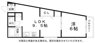 ハイツメグミ【2-2号室】の間取り