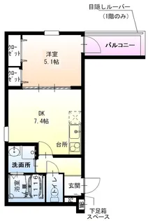フジパレス我孫子西Ⅴ番館【1階】の間取り