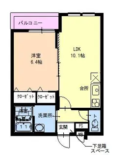 フジパレス西加賀屋【1階】の間取り