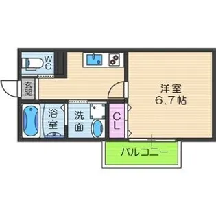 L.fino岸里WEST【2階】の間取り