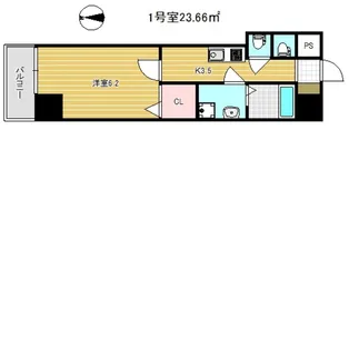 グランパシフィック花園北Ⅱ【8階】の間取り