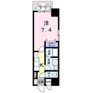 フォンテーヌ 加賀屋【5階】の間取り