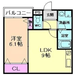 Act住之江【1階】の間取り