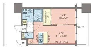 プレジオ難波EURO【12階】の間取り