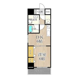 CITY SPIRE難波南【4階】の間取り